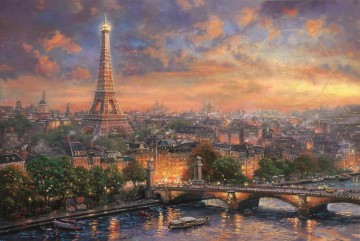 トーマス・キンケード Painting - パリ・シティ・オブ・ラブ トーマス・キンケード
